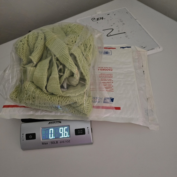 Freshman 1996 Lime Green Crochet Knit Boho V Neck Maxi Tank Dress Semi Sheer M - Picture 15 of 15